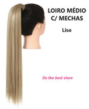 Magical Hair Extensor Rabo de Cavalo Liso 55 e 80cm SEM PIRANHA