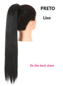 Magical Hair Extensor Rabo de Cavalo Liso 55 e 80cm SEM PIRANHA