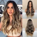 Peruca Lace Longa Ondulada Natural Castanho
