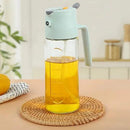 Dispenser De Azeite De Vidro 500ml Com Pulverizador Manual