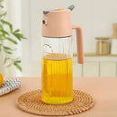 Dispenser De Azeite De Vidro 500ml Com Pulverizador Manual