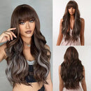 Peruca Longa com Franja em Camadas Natural