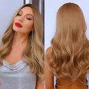 Peruca Lace Front Ondulada Cabelo Médio Natural