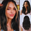 Peruca Lace Front Ondulada Cabelo Médio Natural