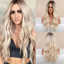 Peruca Feminina Lace Longa Ondulada Loira