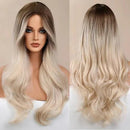 Peruca Feminina Lace Longa Ondulada Loira