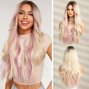 Peruca Feminina Lace Longa Ondulada Loira