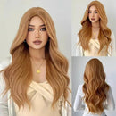 Peruca Feminina Lace Longa Ondulada Loira