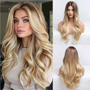 Peruca Feminina Lace Longa Ondulada Loira