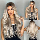 Peruca Feminina Lace Longa Ondulada Loira