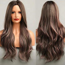 Peruca Lace Longa Ondulada Natural Castanho