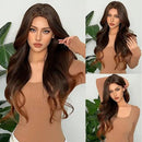 Peruca Lace Longa Ondulada Natural Castanho