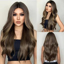 Peruca Lace Longa Ondulada Natural Castanho