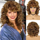 Peruca Feminina Curta Cacheada com Franja