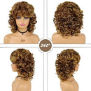 Peruca Feminina Curta Cacheada com Franja