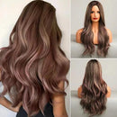 Peruca Lace Longa Ondulada Natural Castanho