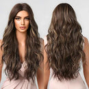 Peruca Lace Longa Ondulada Natural Castanho