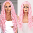 Peruca Lace Ondulada Longa Repartição Livre Natural