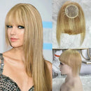 Lace Topo da Cabelo 100% Humano Liso com Franja Curto