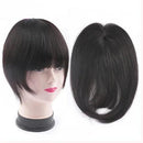 Lace Topo da Cabelo 100% Humano Liso com Franja Curto