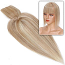 Lace Topo de Cabelo Invisível 100% Humano Liso Franja