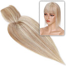 Lace Topo de Cabelo Invisível 100% Humano Liso Franja