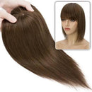 Lace Topo de Cabelo Invisível 100% Humano Liso Franja