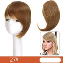 Topo de Cabelo Invisível Liso com Franja 25cm