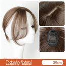 Topo de Cabelo Invisível Liso com Franja 25cm