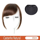 Topo de Cabelo Invisível Liso com Franja 25cm