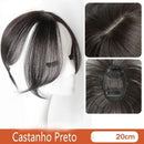 Lace Topo de Cabelo Invisível Liso com Franja