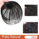 Topo de Cabelo Invisível Liso com Franja 25cm