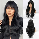 Peruca Longa com Franja em Camadas Natural