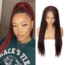 Peruca Lace Front Trançada Longa Natural e Leve