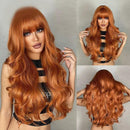 Peruca Lace Longa Ondulada Cabelo Natural com Franja