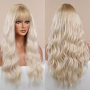 Peruca Lace Longa Ondulada Cabelo Natural com Franja