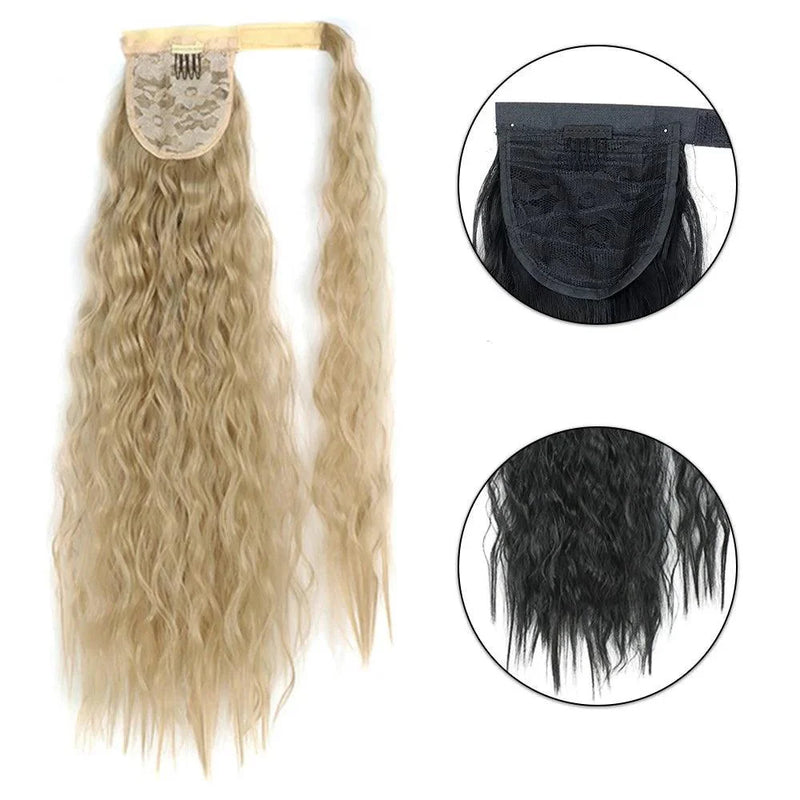 Aplique Rabo de Cavalo Cabelo Orgânico Cacheado