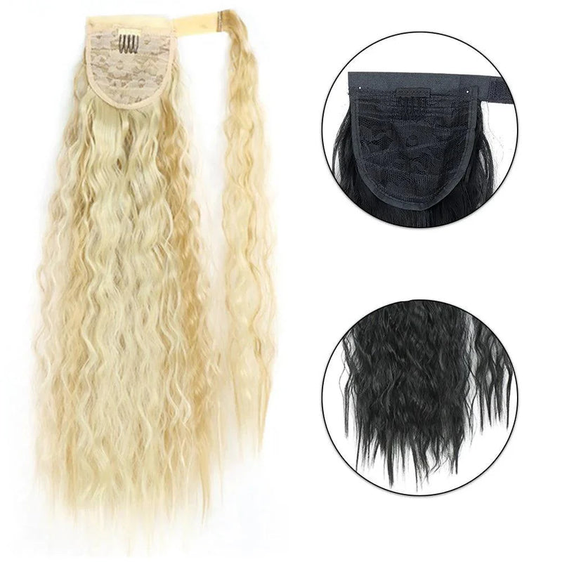 Aplique Rabo de Cavalo Cabelo Orgânico Cacheado