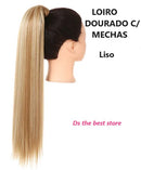 Magical Hair Extensor Rabo de Cavalo Liso 55 e 80cm SEM PIRANHA