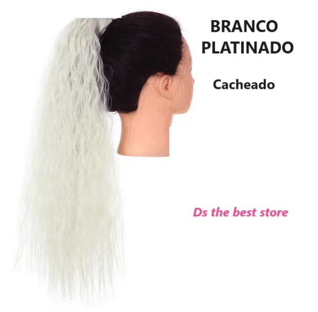 Magical Hair Extensor Rabo Modelo Cacheado 58cm SEM PIRANHA