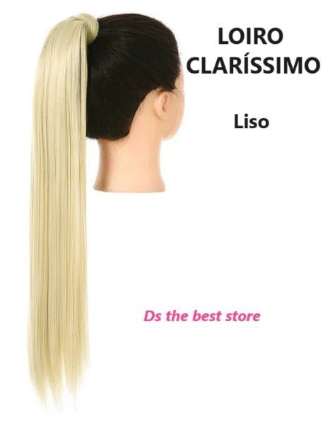 Magical Hair Extensor Rabo de Cavalo Liso 55 e 80cm SEM PIRANHA