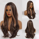 Peruca Lace Longa Ondulada Natural Castanho