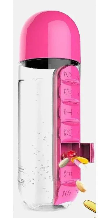 Garrafa de Água Porta Comprimidos 600 ml