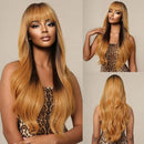 Peruca Longa com Franja em Camadas Natural