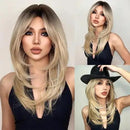 Peruca Lace Frontal Média Repicada Natural