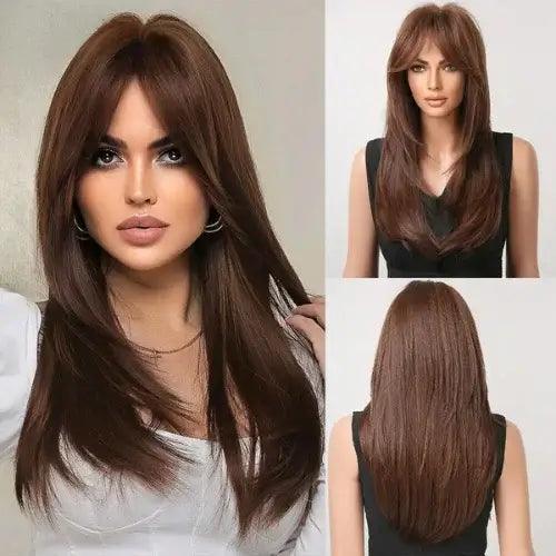Peruca Lace Frontal Média Repicada Natural