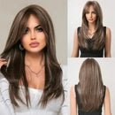 Peruca Lace Frontal Média Repicada Natural