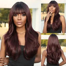 Peruca Longa com Franja em Camadas Natural