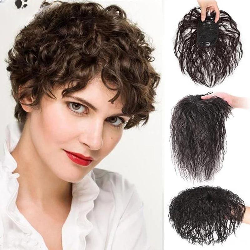 Topo de Cabelo Feminino Cacheado Aplique Natural