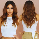 Peruca Lace Front Ondulada Cabelo Médio Natural